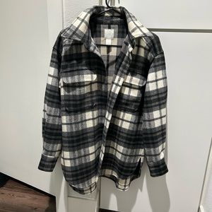H&M Plaid Oversized Jacket